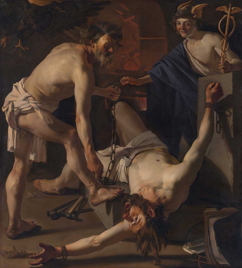 Prometheus Chained by Vulcan by Dirck van Baburen