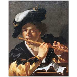 The Flute Player by Dirck van Baburen