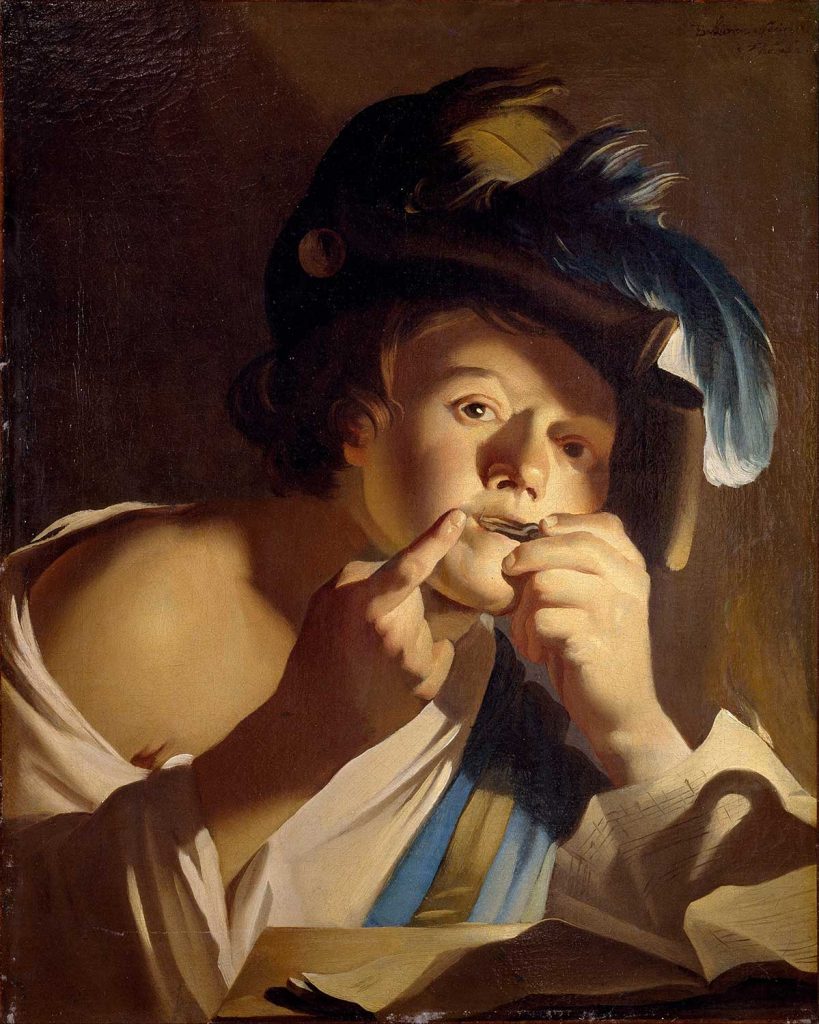 Young Man With Jew’s Harp by Dirck van Baburen