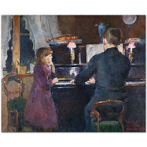 Big Brother Playing by Harriet Backer