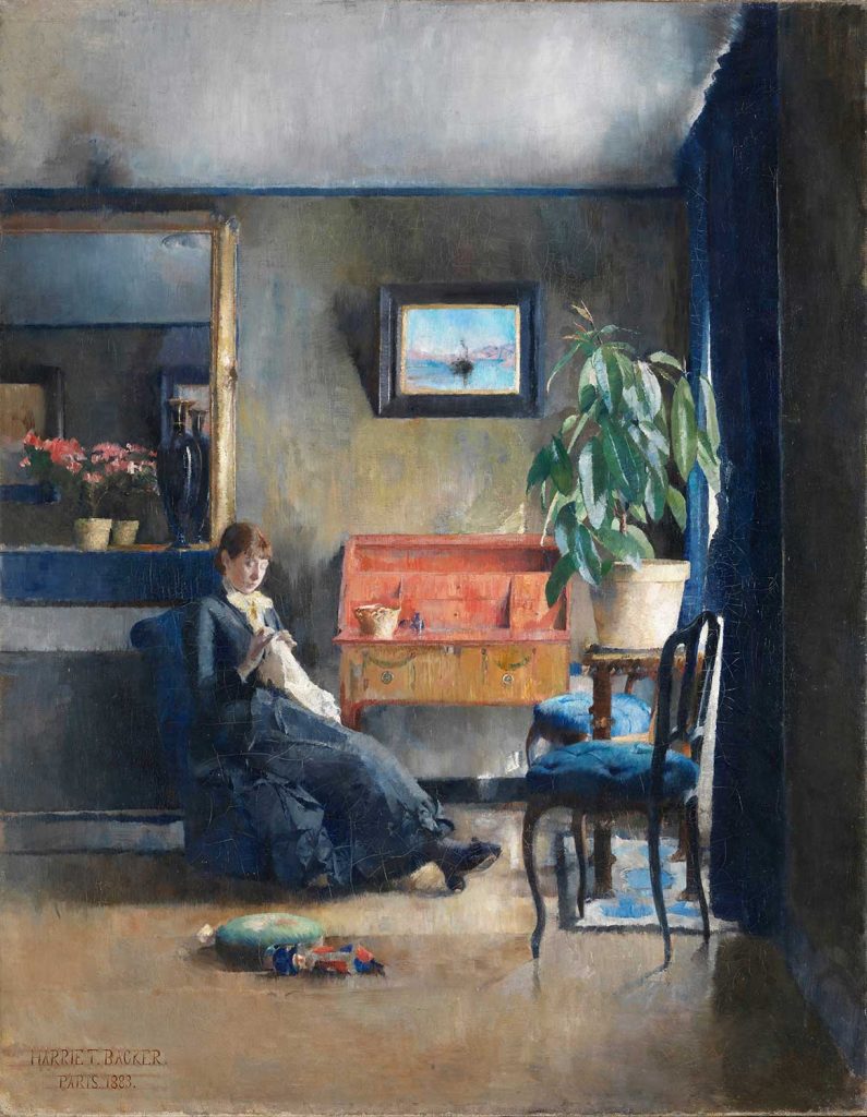 Blue Interior by Harriet Backer