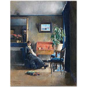 Blue Interior by Harriet Backer