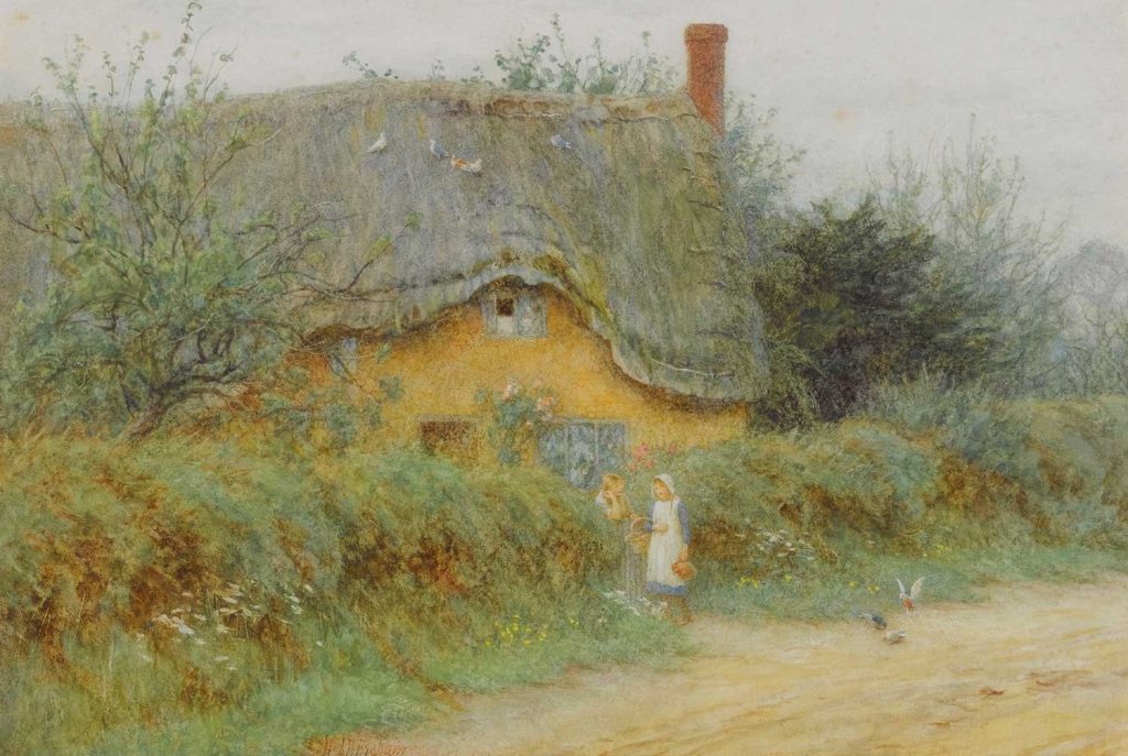 A Wiltshire Cottage by Helen Allingham