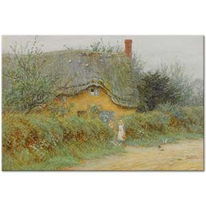 A Wiltshire Cottage by Helen Allingham