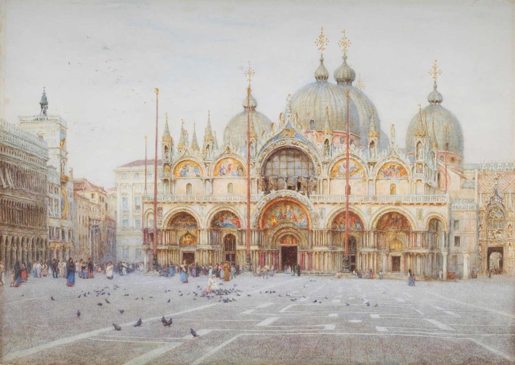 The Basilica San Marco Venice by Helen Allingham