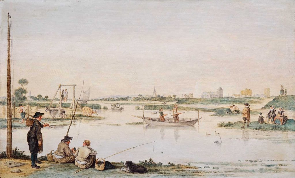 Riverscape at Kampen by Hendrick Avercamp