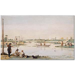 Riverscape at Kampen by Hendrick Avercamp