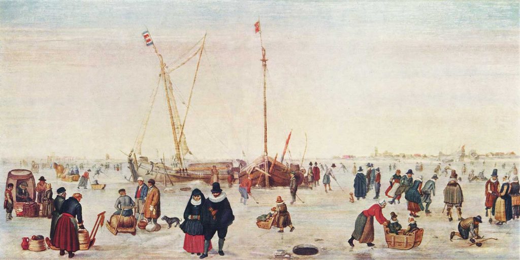 Winter Landscape with Ice Skaters by Hendrick Avercamp