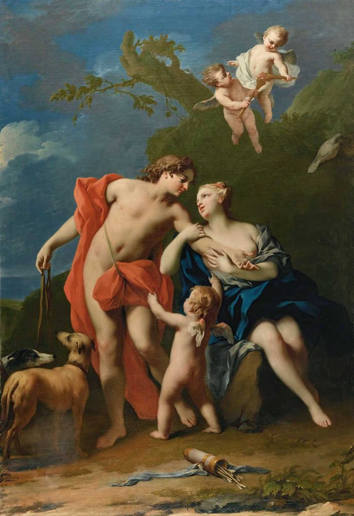 Venus and Adonis by Jacopo Amigoni