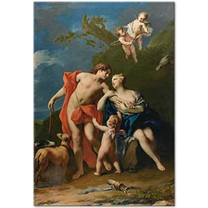 Venus and Adonis by Jacopo Amigoni