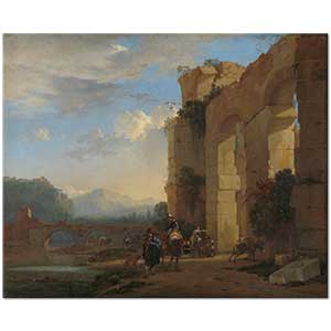 Muleteers Beside an Italian Ruin by Jan Asselijn