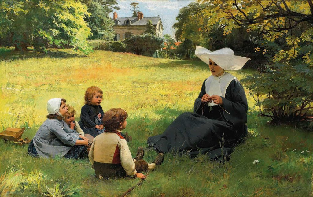 The Catechism Lesson by Louis Emile Adan