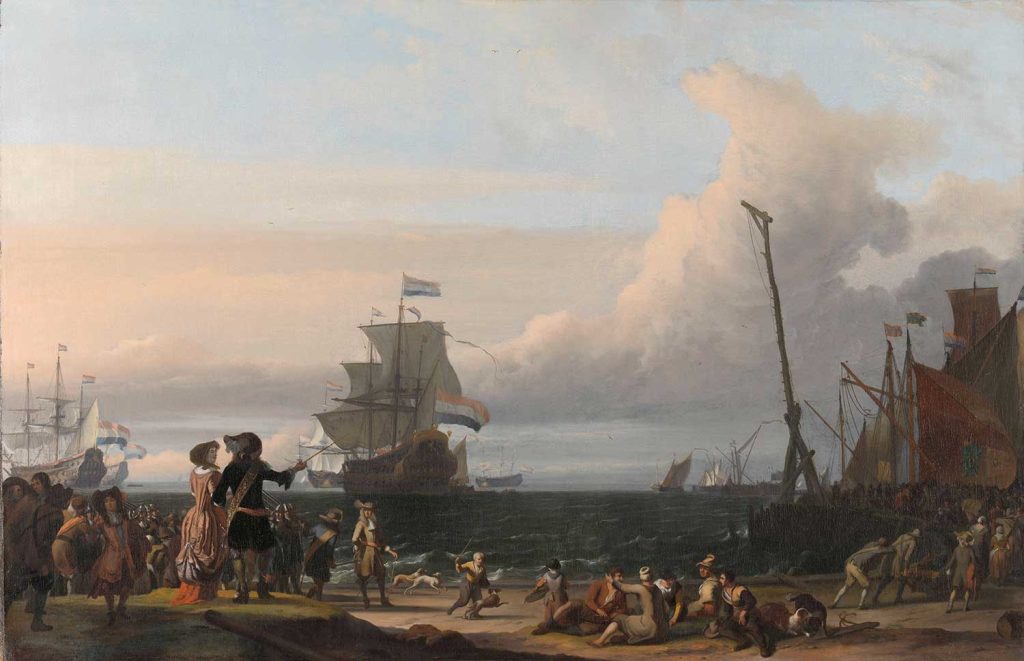 Dutch Ships in the Roadstead of Texel by Ludolf Backhuysen