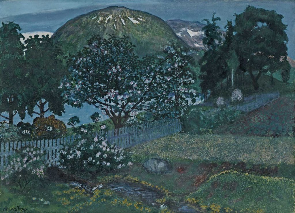 A Night In June In The Garden by Nikolai Astrup