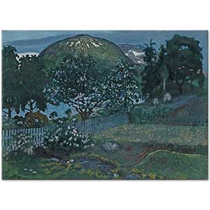 A Night In June In The Garden by Nikolai Astrup