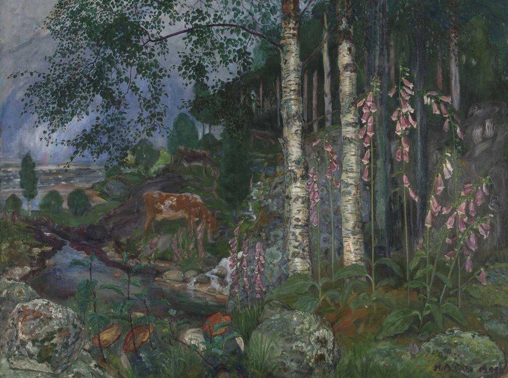 Foxgloves by Nikolai Astrup