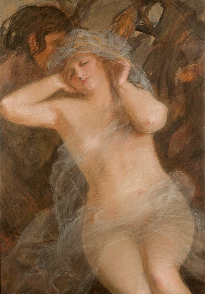 Nymph and Satyr by Teodor Axentowicz