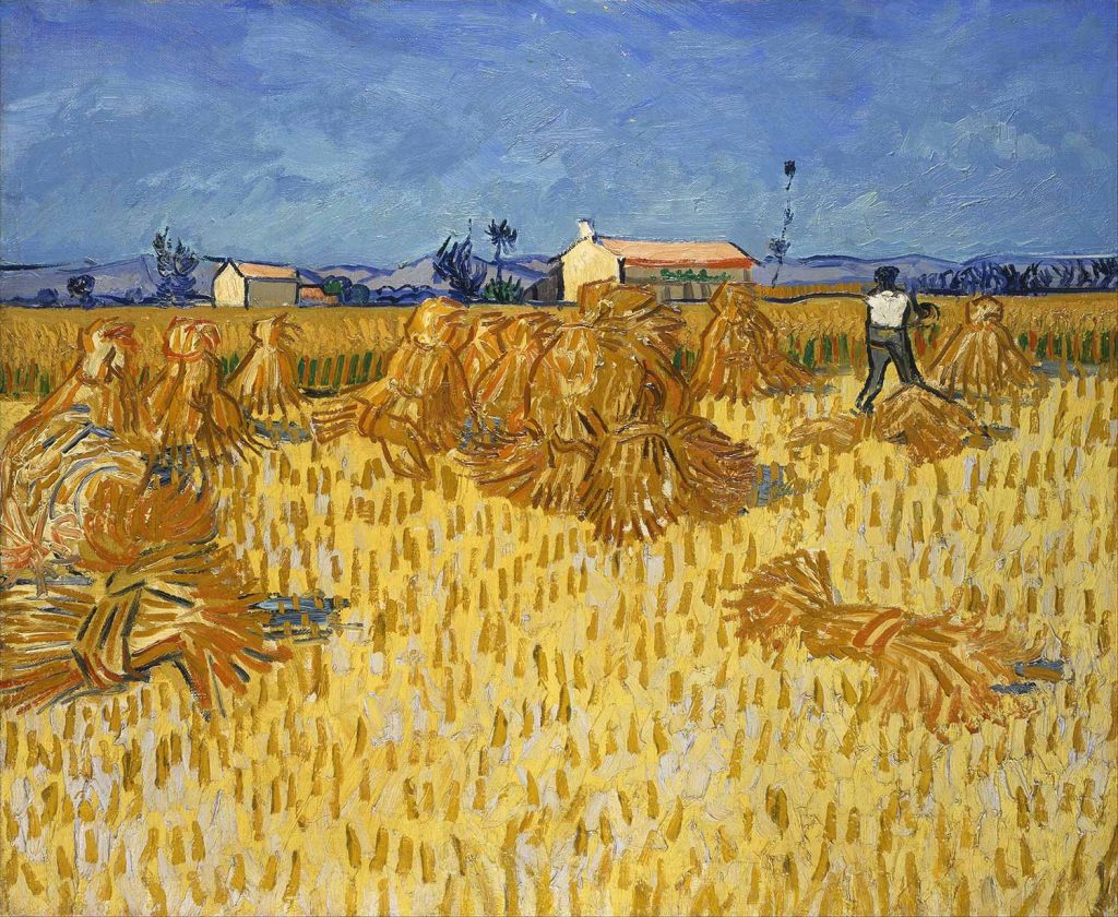 Corn Harvest in Provence by Vincent van Gogh
