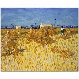 Corn Harvest in Provence by Vincent van Gogh