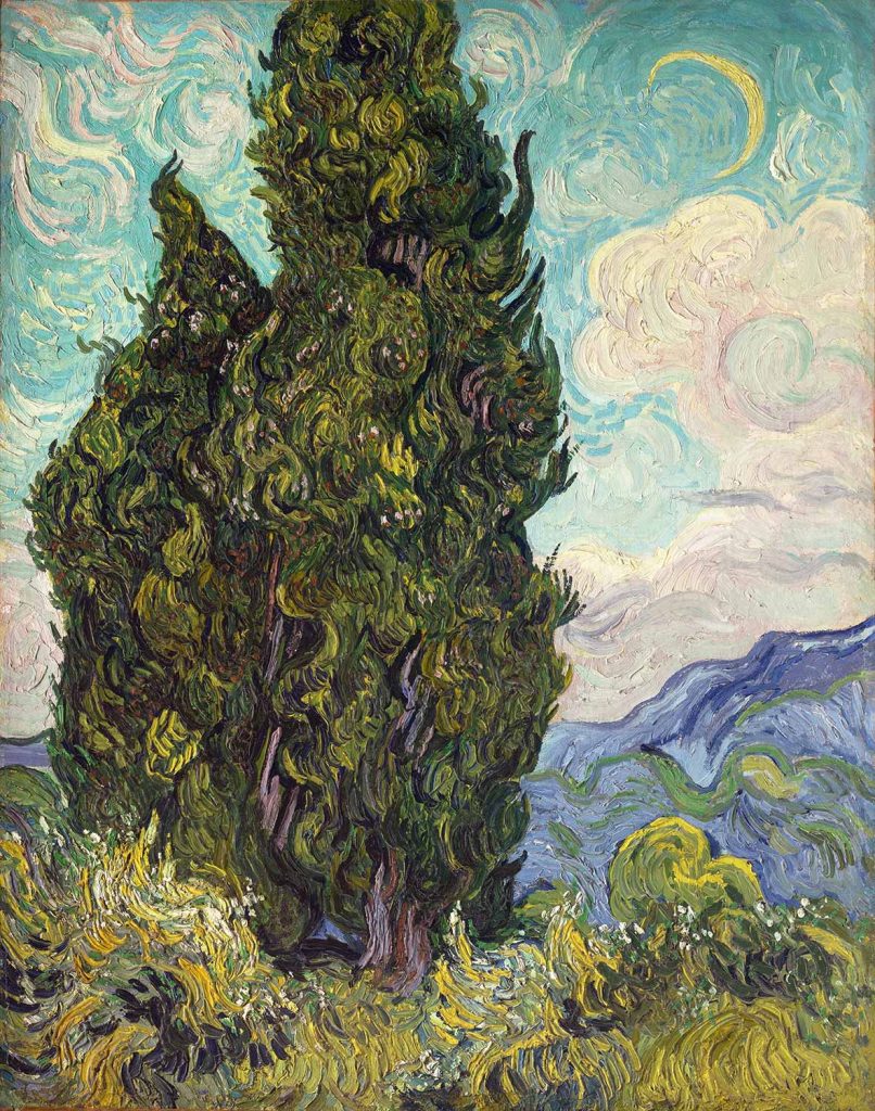 Cypresses by Vincent van Gogh