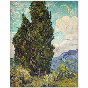 Cypresses by Vincent van Gogh