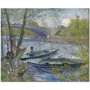 Fishing in Spring The Pont de Clichy by Vincent van Gogh