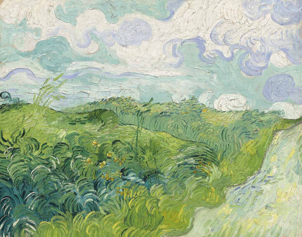 Green Wheat Fields Auvers by Vincent van Gogh