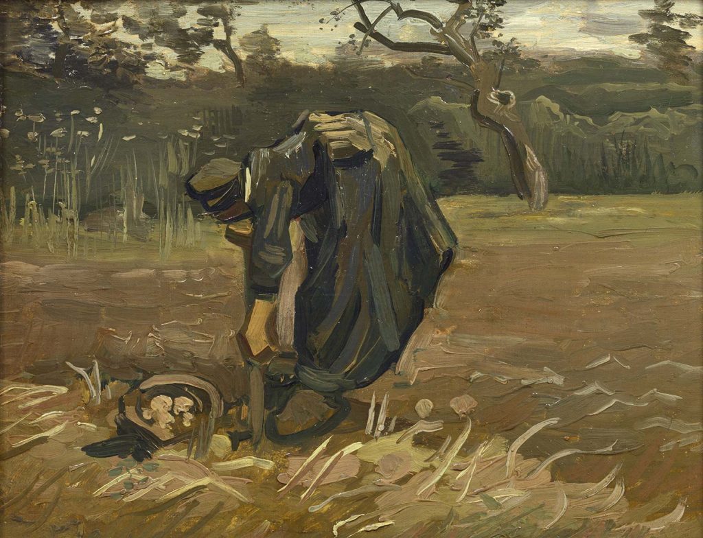 Peasant Woman Digging Potatoes by Vincent van Gogh