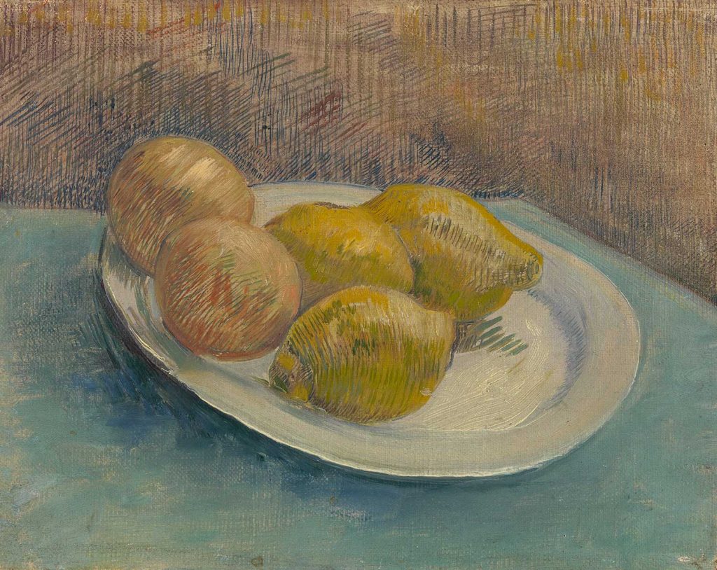 Still Life With Lemons On A Plate by Vincent van Gogh