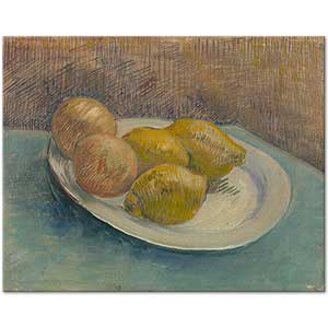 Still Life With Lemons On A Plate by Vincent van Gogh