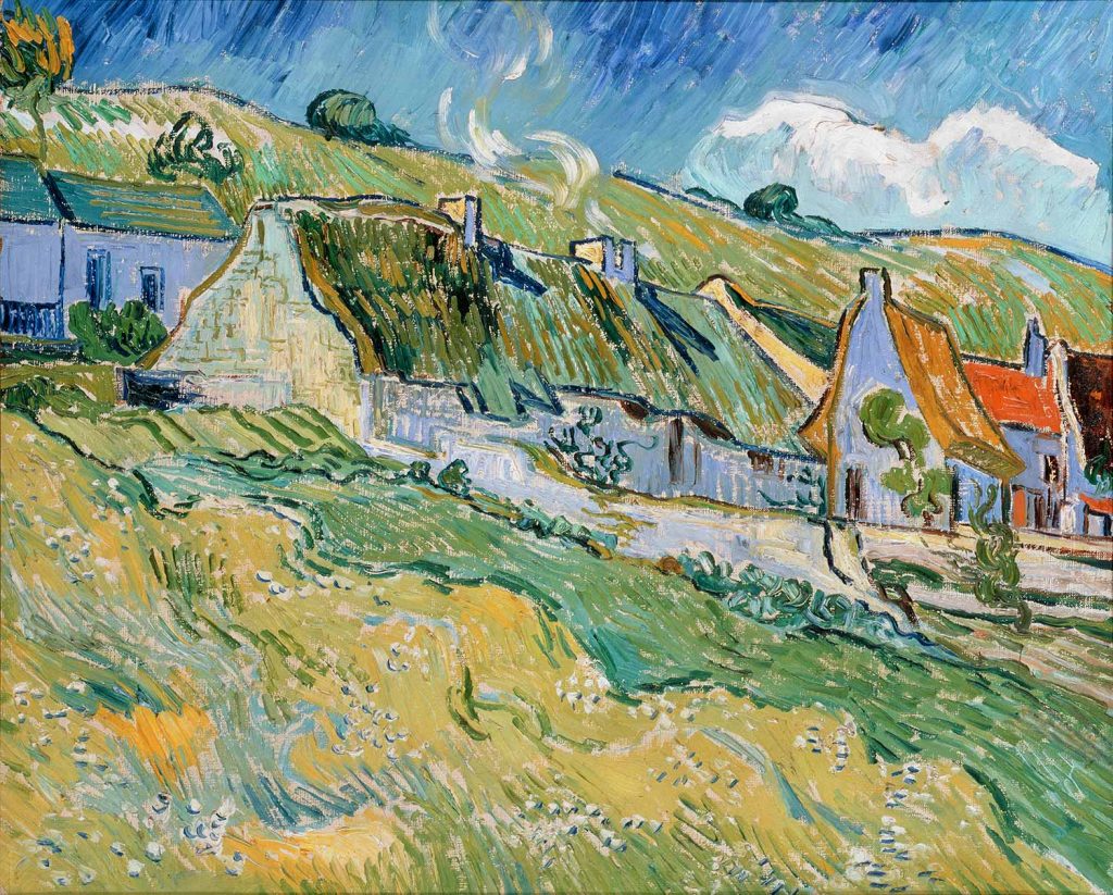 Thatched Cottages and Houses by Vincent van Gogh