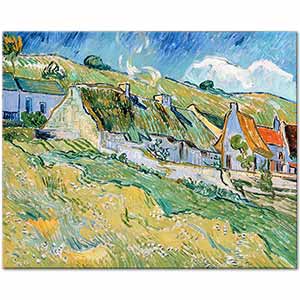 Thatched Cottages and Houses by Vincent van Gogh