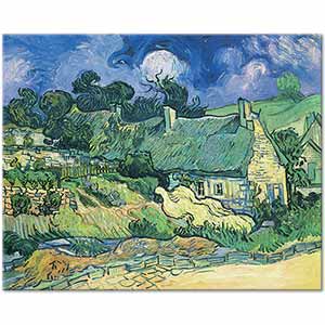 Thatched Cottages at Cordeville by Vincent van Gogh