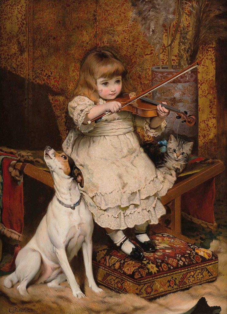 The Little Violonist by Charles Burton Barber