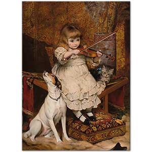 The Little Violonist by Charles Burton Barber