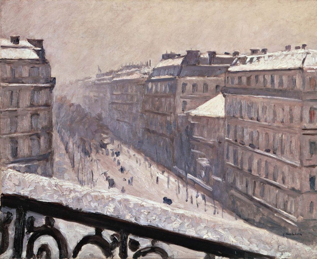 Boulevard Haussmann by Gustave Caillebotte
