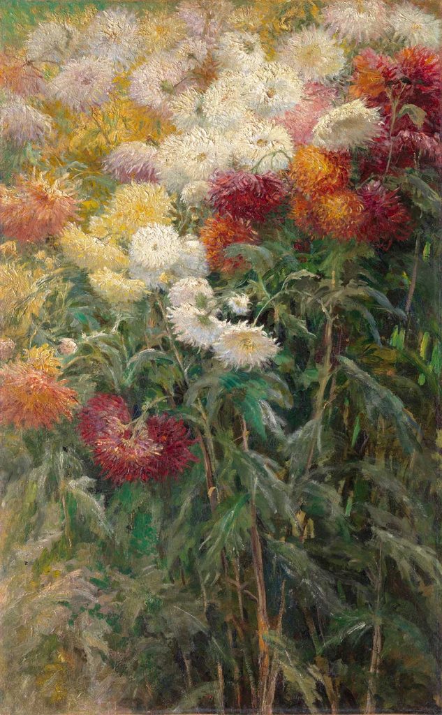 Chrysanthemums in the Garden by Gustave Caillebotte