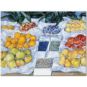 Fruit Displayed on a Stand by Gustave Caillebotte