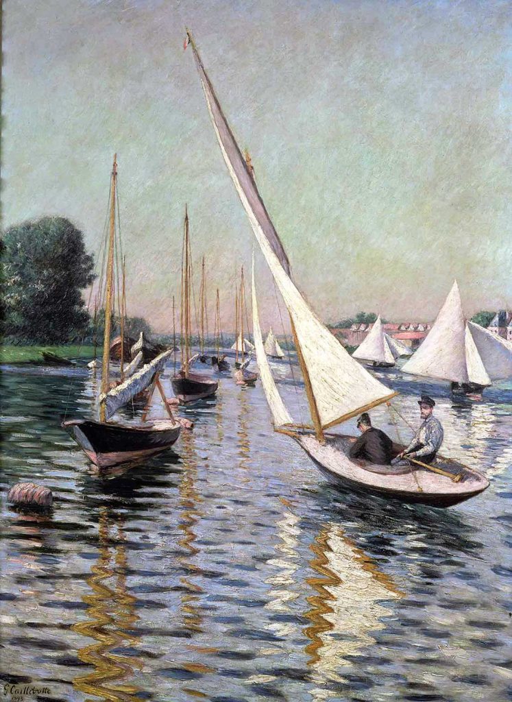 Regatta at Argenteuil by Gustave Caillebotte