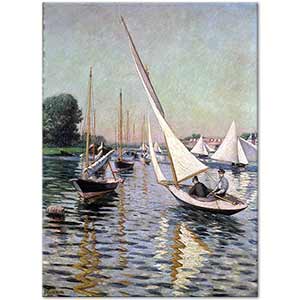 Regatta at Argenteuil by Gustave Caillebotte