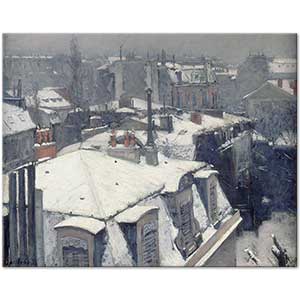 Rooftops in the Snow by Gustave Caillebotte