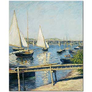 Sailing Boats at Argenteuil by Gustave Caillebotte