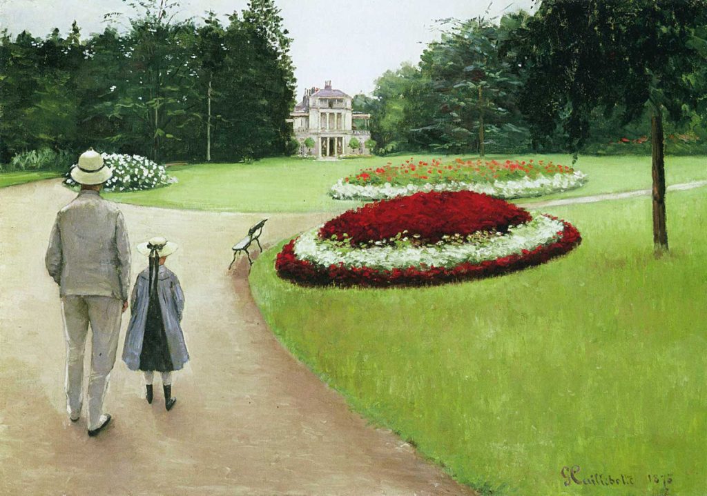 The Park on the Caillebotte Property at Yerres by Gustave Caillebotte