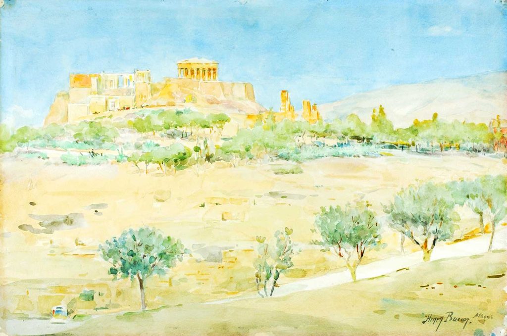 General View of the Acropolis at Sunset by Henry Bacon