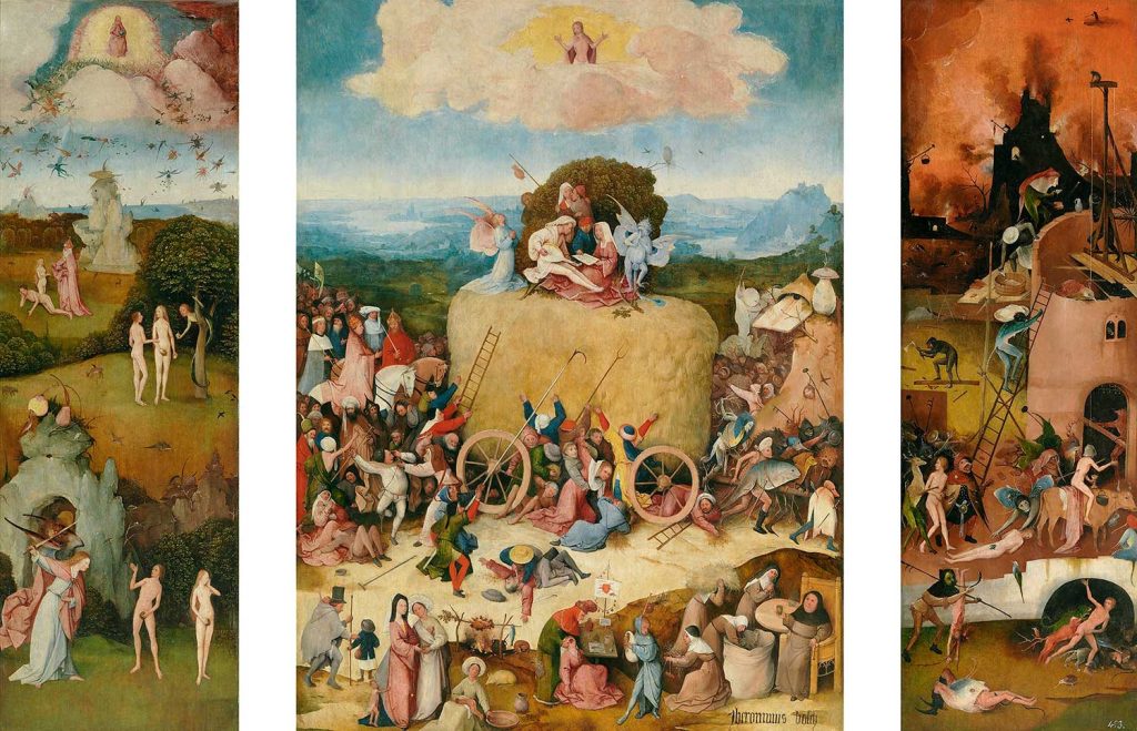 The Haywain Triptych by Hieronymus Bosch