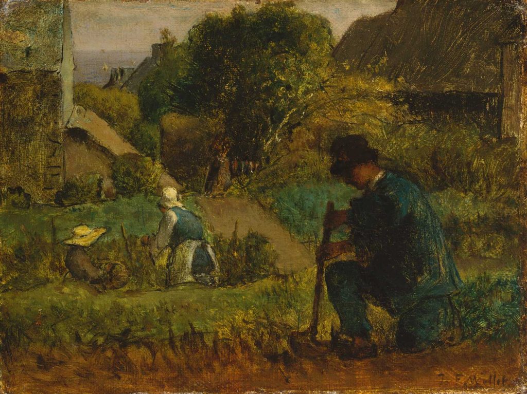 Garden Scene by Jean-François Millet