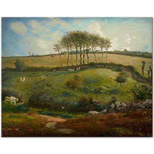 Pasture near Cherbourg (Normandy) by Jean-François Millet