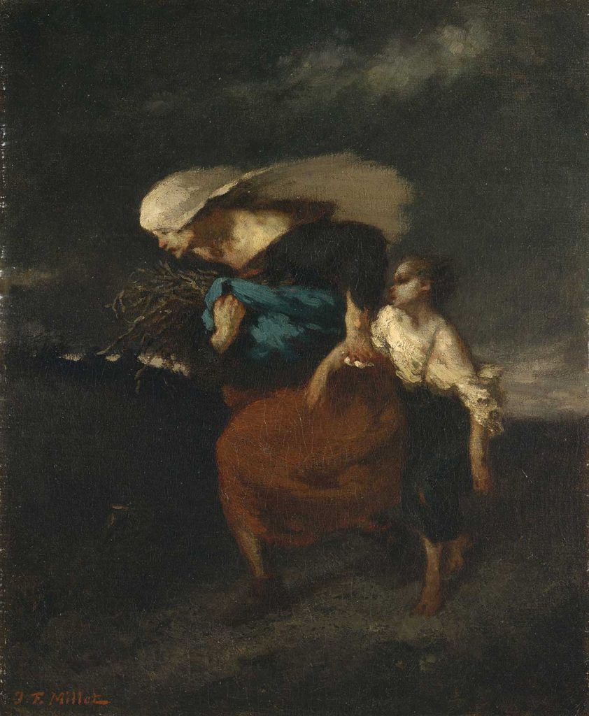 Retreat from the Storm by Jean-François Millet