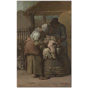 The Sheepshearers by Jean-François Millet