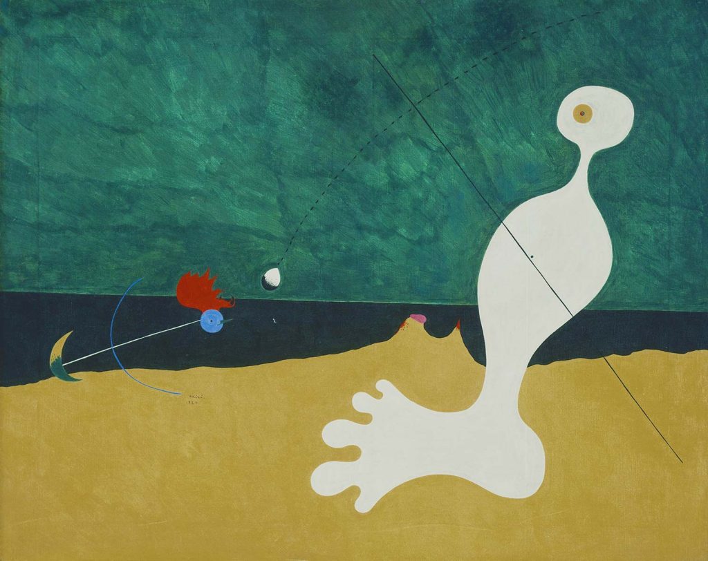 Person Throwing a Stone at a Bird by Joan Miró